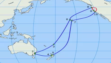 Southern cross cable map