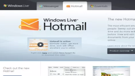 Windows live hotmail