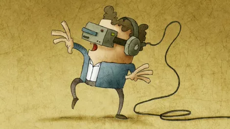 Virtual reality man