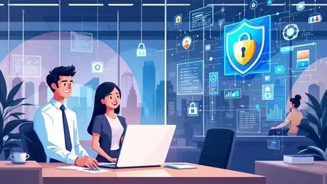 Business executives singapore office ai integration data security risks