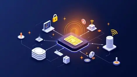 Secure cellular sim card surrounded by wireless iot ot devices network security